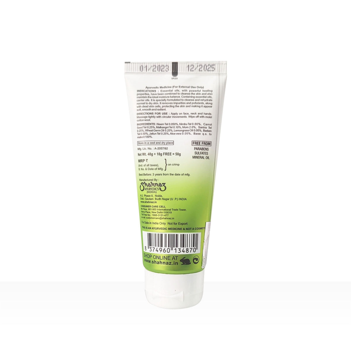 Shahnaz Husain Shacleanse Plus Hydrating Cleanser 40gm - 4