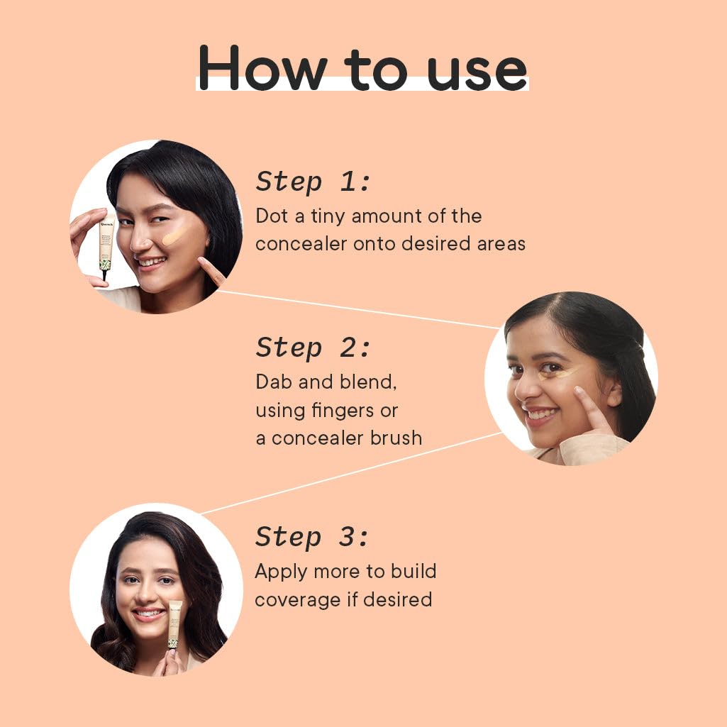 Quench Brightening Concealer with Rice Water & Aloe Vera (Medium)| Conceals Dark Circles & Brightens Under Eyes, 10ml - 8