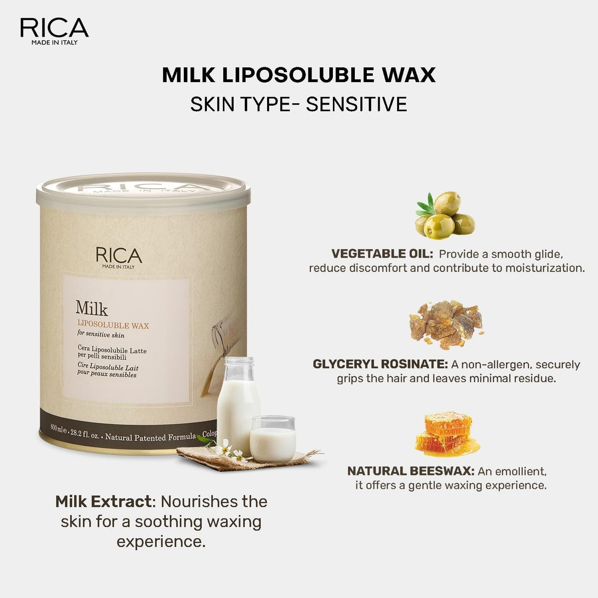 Rica Milk Liposoluble Wax for Sensitive Skin - 2