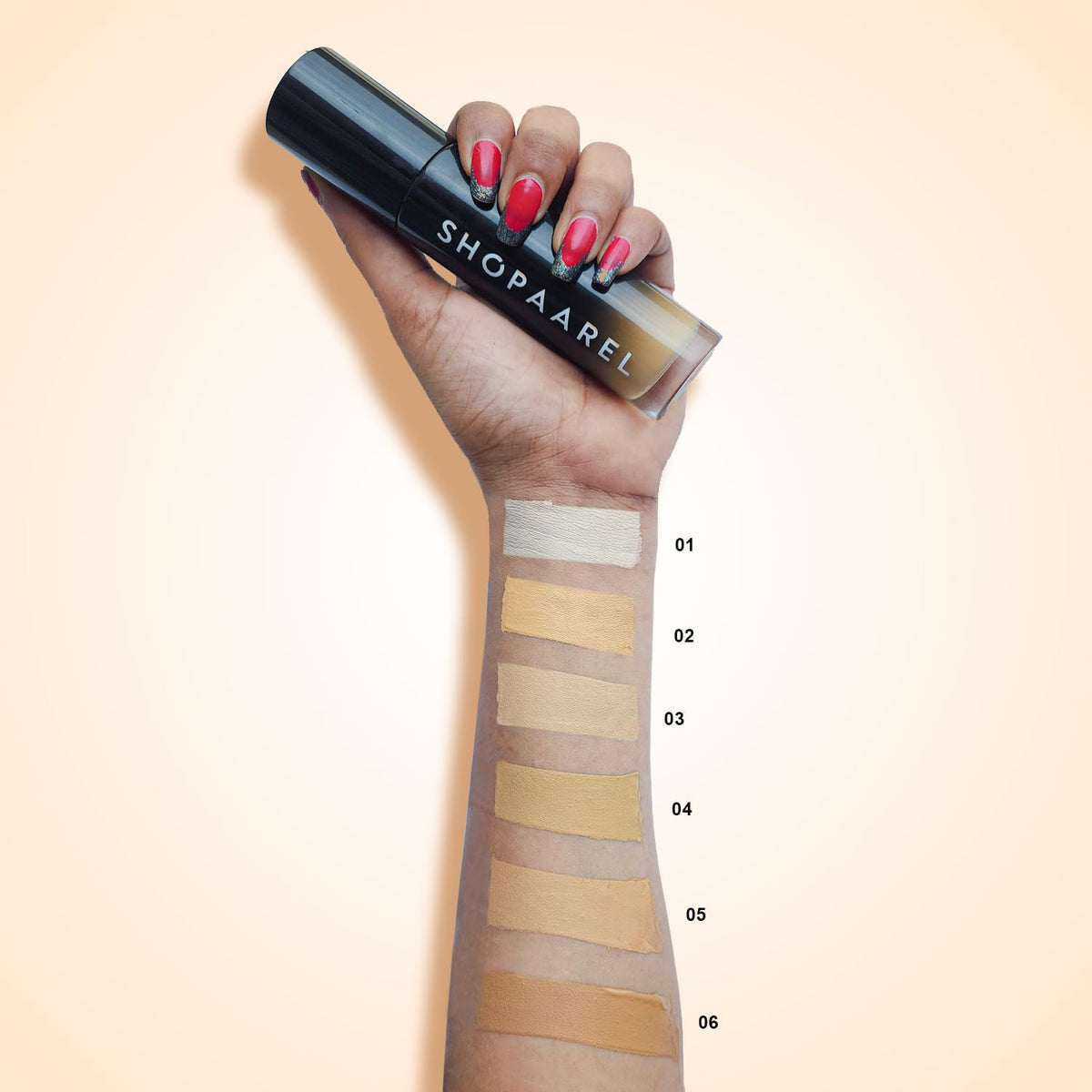 SHOPAAREL Liquid Foundation Full Coverage, Hyderdating Matte Finish Foundation for face make up, Water-Resistant, All Day Coverage30ml (1,3,4,5,6,) - 4