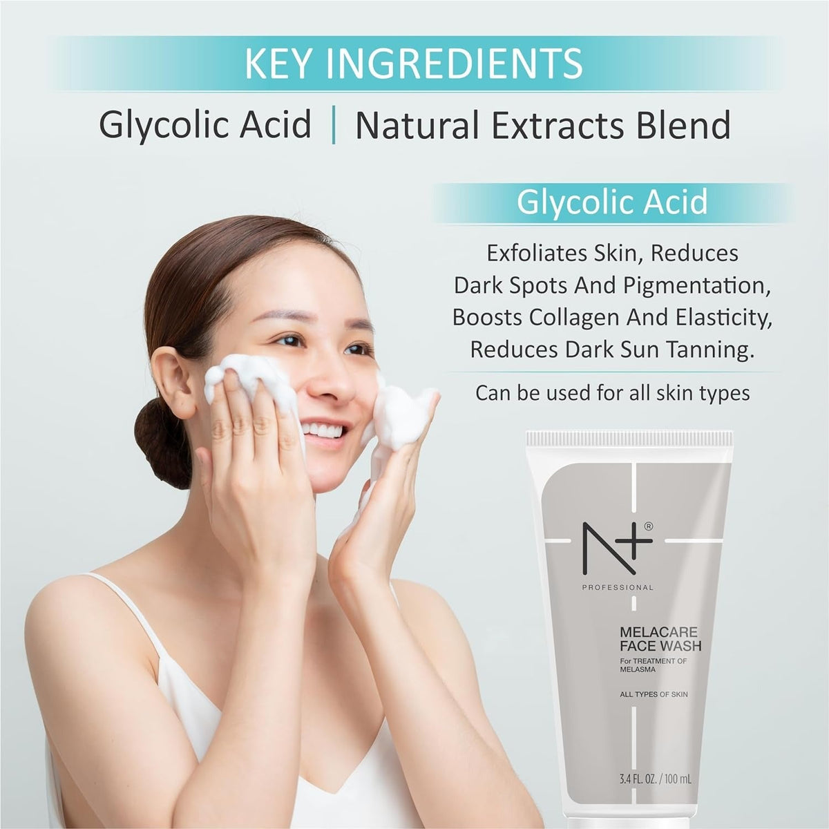 N Plus Professional Melacare Face Wash - 100ml - 5