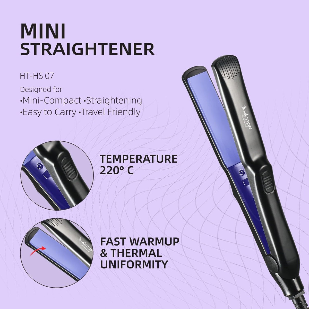 Hector Mini Hair Straightener - 5
