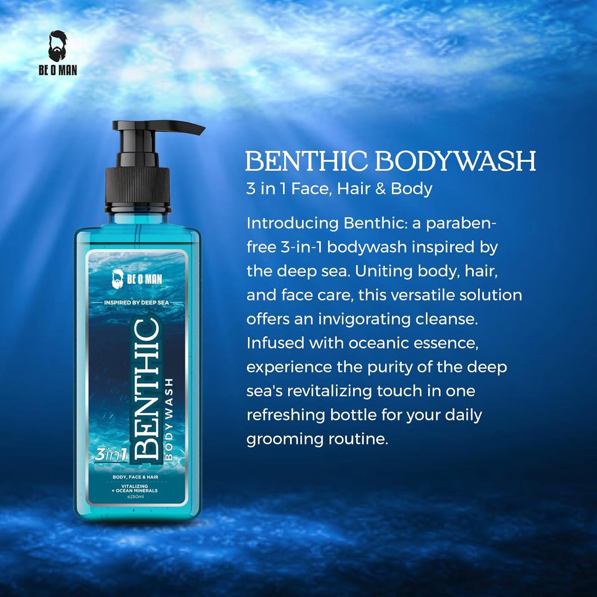 Be O Man Benthic Vitalizing Body Wash – 250ml - 5