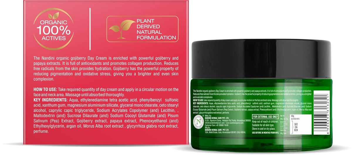 Nandini Organic Gojiberry Day Cream - 50g - 2