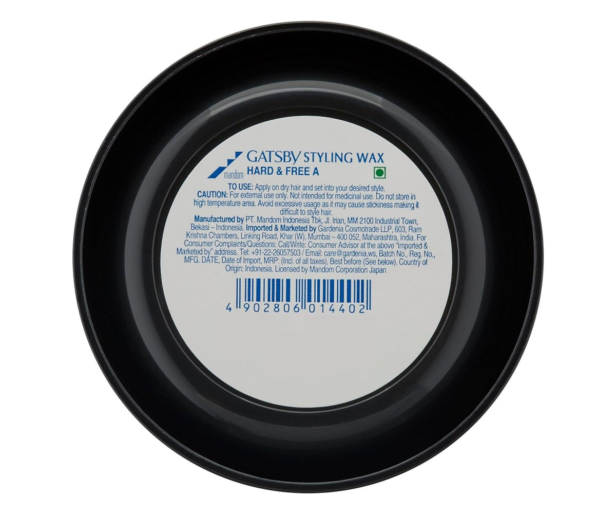 Gatsby Hair Styling Wax - Hard & Free 75gm - 3