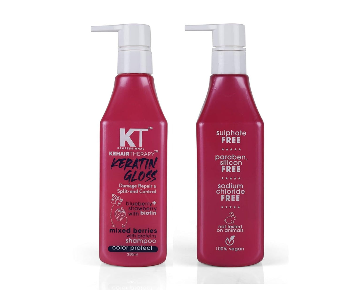 KT Professional Keratin Gloss Damage Repair & Split End Control Shampoo 250ML - 4