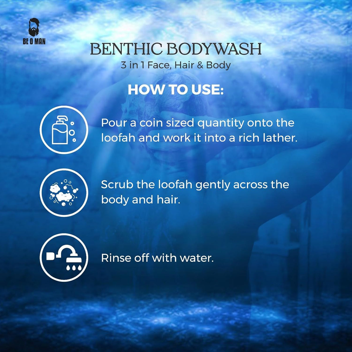 Be O Man Benthic Vitalizing Body Wash – 250ml - 6