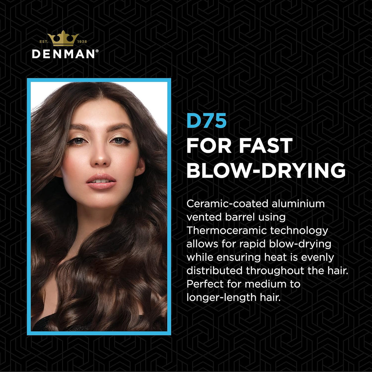 Denman D75 Hair Brush – Ultimate Detangling & Styling Brush - 3