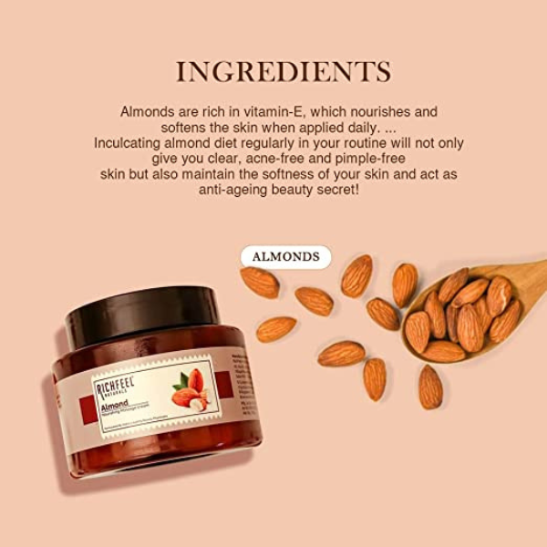 Richfeel Naturals Almond Nourishing Massage Cream - 3
