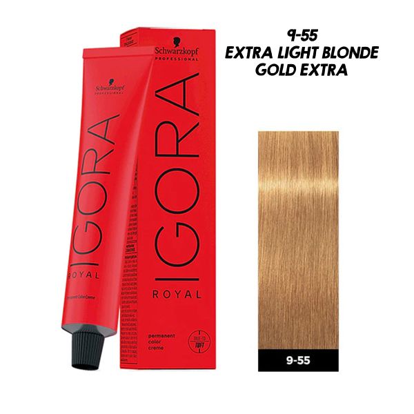 Schwarzkopf Professional Igora Royal Permanent Color Creme (9-55 Extra Light Blonde Gold Extra) - 1