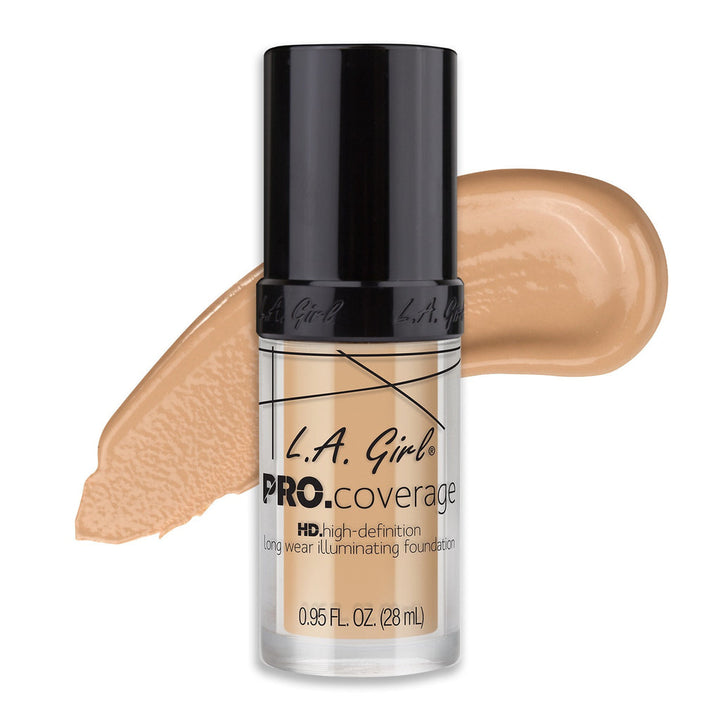 L.A. Girl PRO Coverage HD Foundation (Soft Honey, Beige, Nude Beige, Natural, Porcelain, Fair) - 5