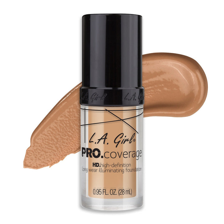 L.A. Girl PRO Coverage HD Foundation (Soft Honey, Beige, Nude Beige, Natural, Porcelain, Fair) - 4