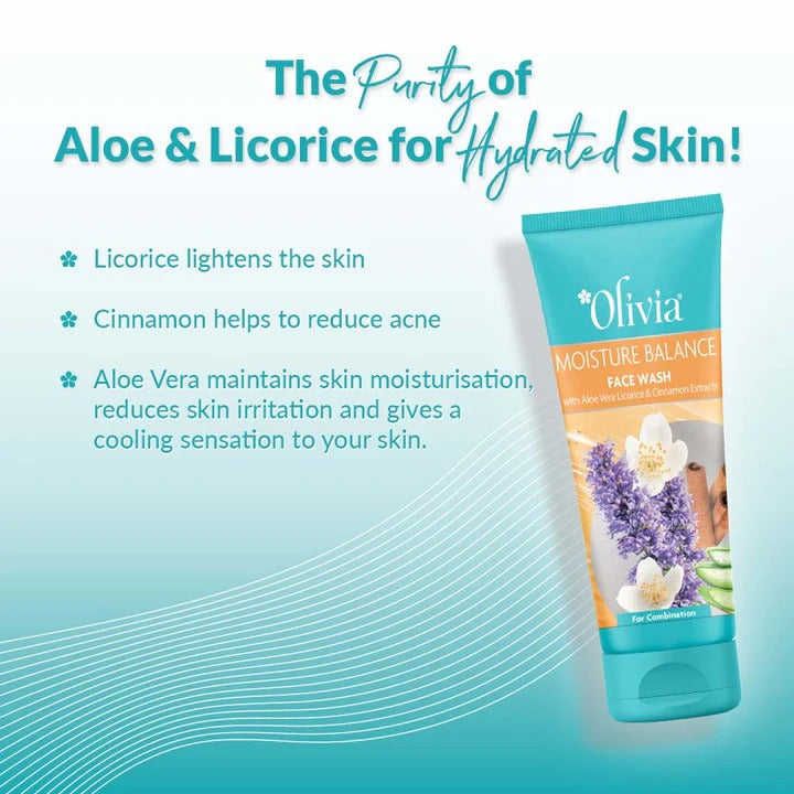 Moisture Balance Face Wash | Aloe Vera, Licorice & Cinnamon Extracts - 4