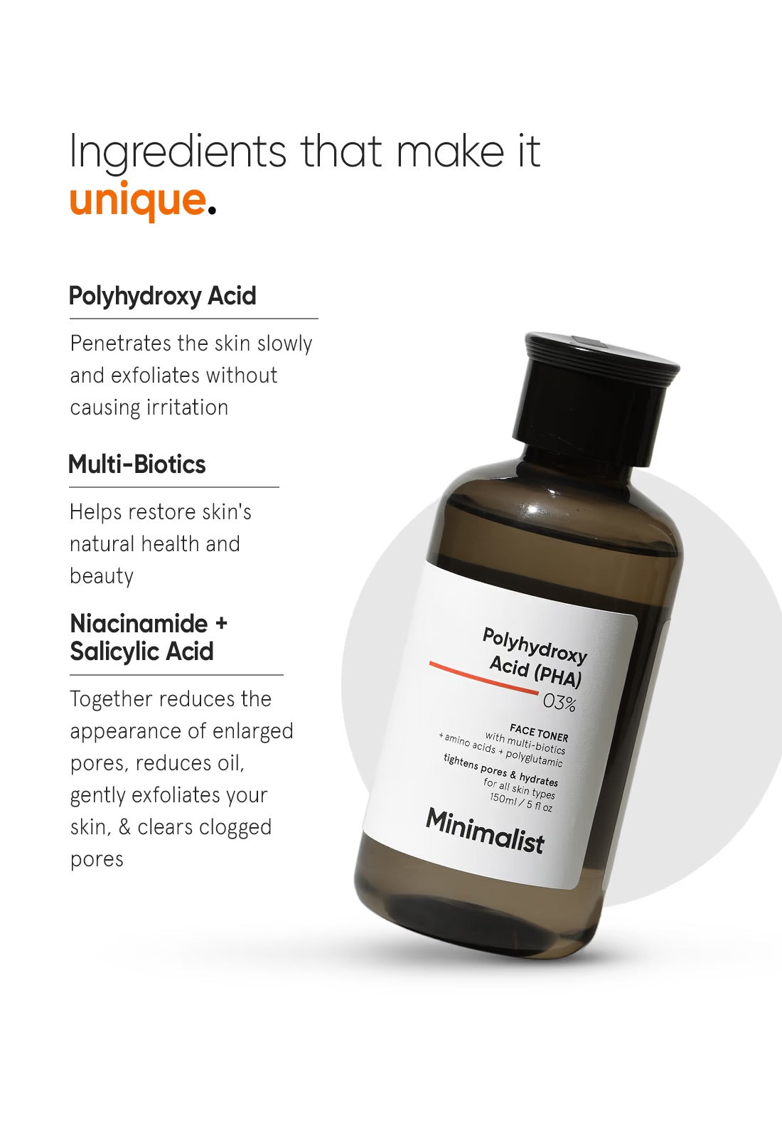Minimalist Polyhydroxy Acid (PHA) 3% Face Toner - 4