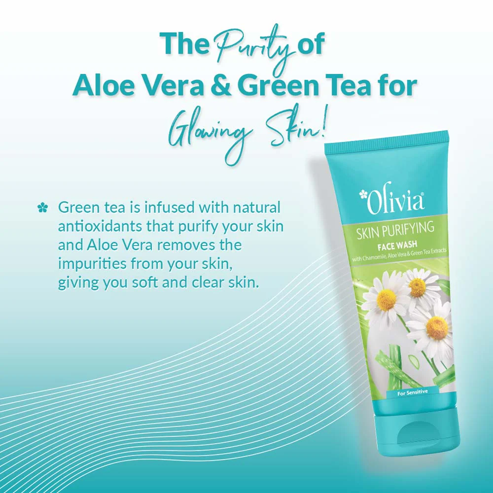 Olivia Skin Purifying Face Wash with Chamomile Aloe Vera and Green Tea Extracts - 4