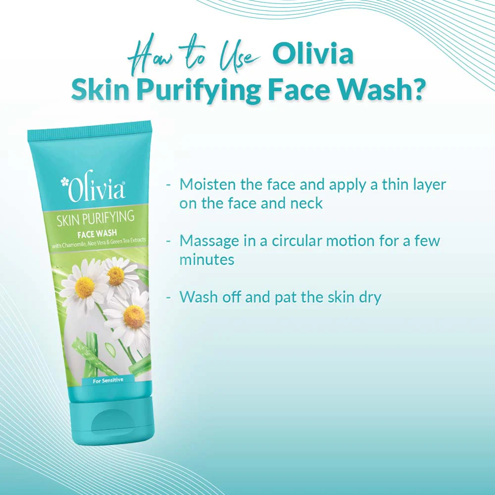 Olivia Skin Purifying Face Wash with Chamomile Aloe Vera and Green Tea Extracts - 3