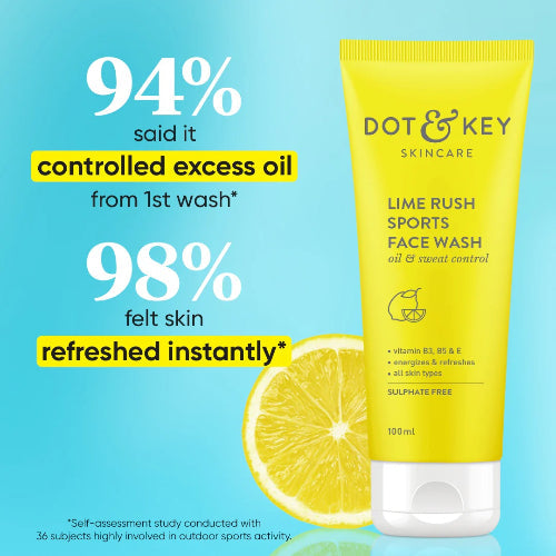 Dot & Key Lime Rush Sports Face Wash – Oil Control & Freshness - 6