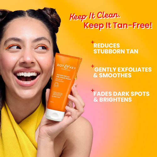 Dot & Key Mango Detan Gel Face Wash – Brightening & Refreshing - 4