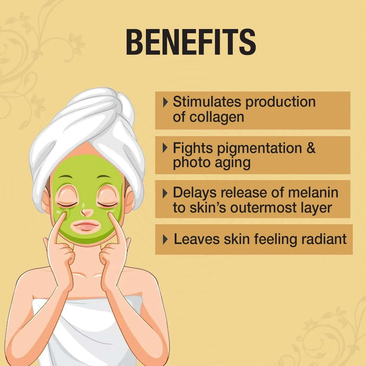 Raaga Professional Stem Cells Infused Gold Facial Kit – 6 Step Advanced Brightening Facial with Colloidal Gold & Red Flash Grape Stem Cells | Reduces Pigmentation & Boosts Radiance – 61 gm - 4