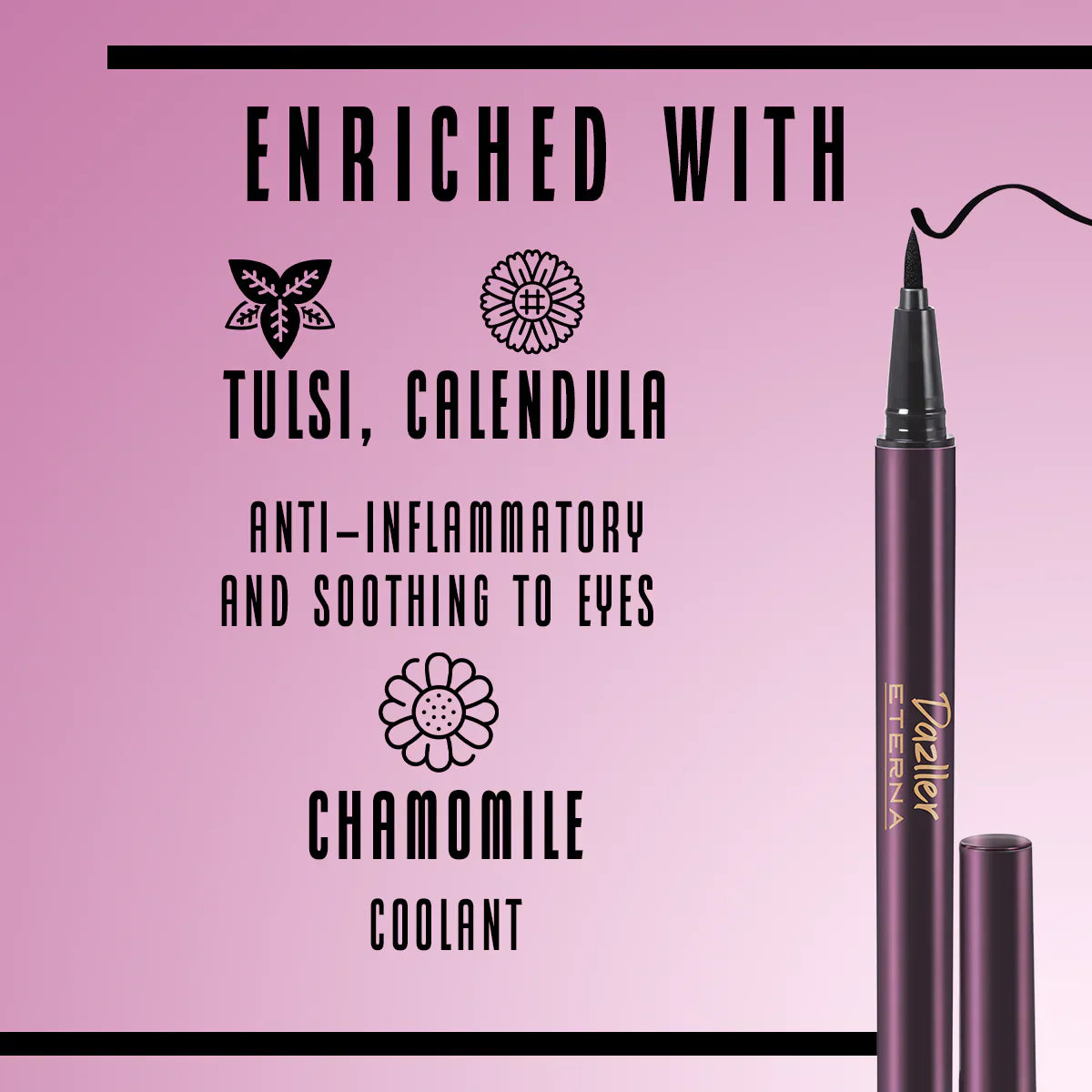 Dazller Eterna Precise Pen Eyeliner (Blue),(Black) - 3