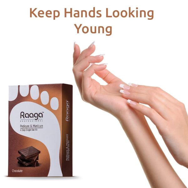 Raaga Professional Chocolate Pedicure and Manicure 6 Step Single Use Kit (63gm) - 3