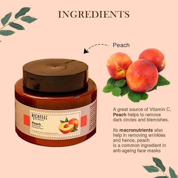 Richfeel Peach Moisturizing Massage Cream - 3