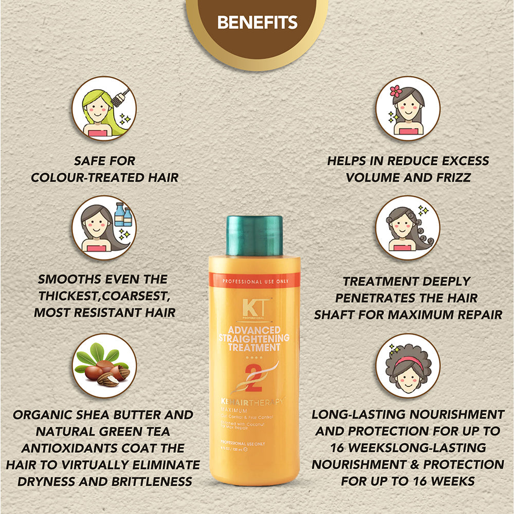 Kt Professional Kehairtherapy Advanced Straightening Treatment 120 ML - 4