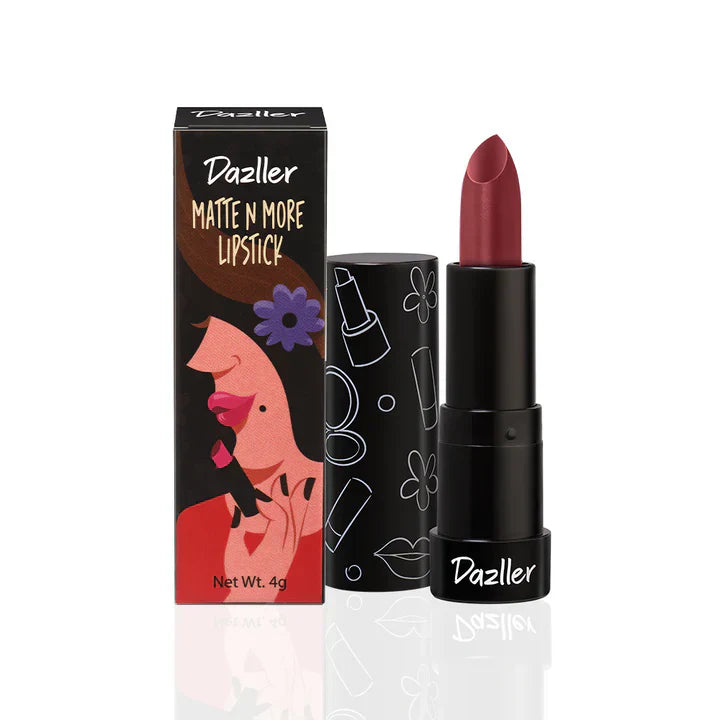 Dazller Matte 'N More Lipstick Creamy Matte, Long Stay, No Smudging, (M101 to M204) - 3