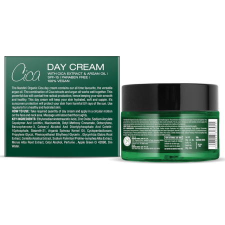 Nandini Organic Cica Day Cream with SPF 15, With Cica Extract & Argan Oil  (50 g) - 3