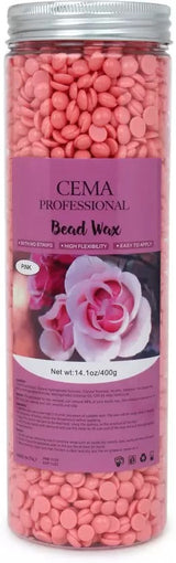 CEMA Beans Depilatory Strip less Used For Upper Lips Arms Legs Full Body, Pink Wax  (400 g) - 1