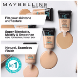 Maybelline New York Fit Me Matte + Poreless Liquid Foundation (220 Natural Beige, 128 Warm Nude) - 6