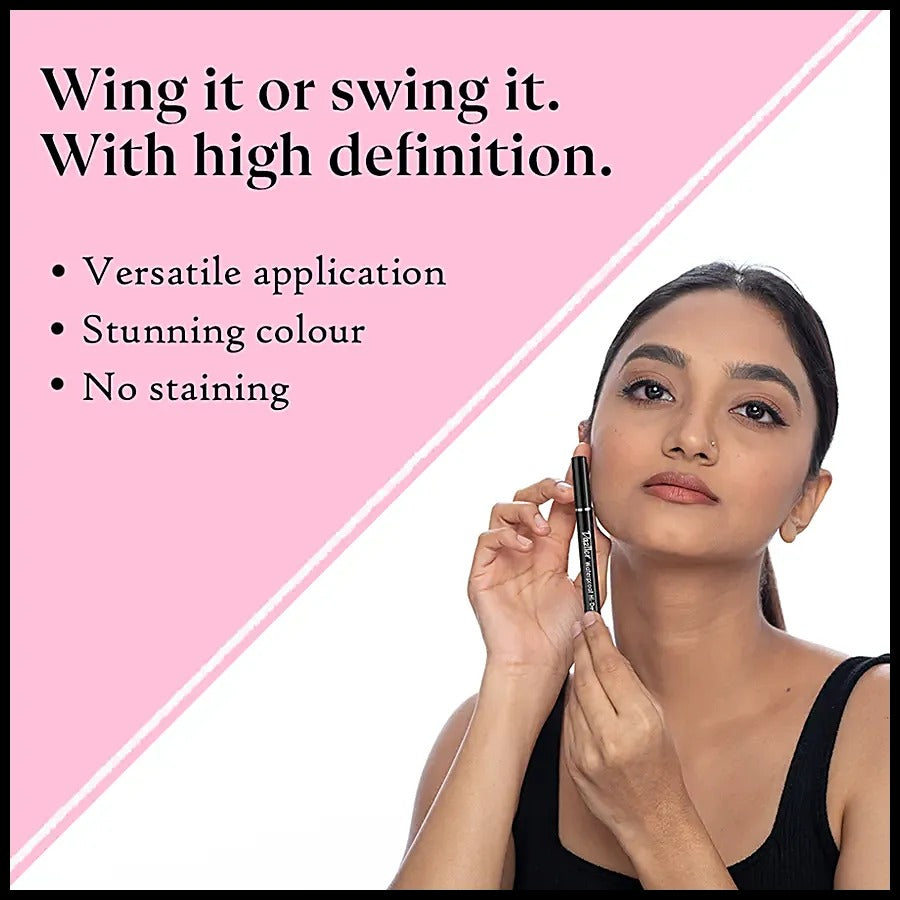 Dazller Waterproof Hi-Def Eyeliner + Eyebrow Pencil, 2 pcs Black - 4