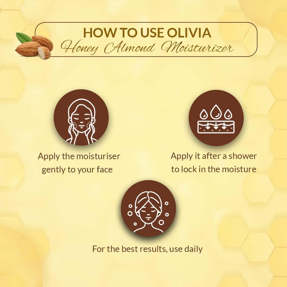 Olivia Honey Almond Deep Hydration Body Lotion | For Soft, Nourishing & Glowing Skin | 400ml - 5