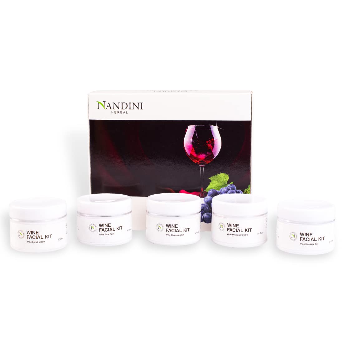 Nandini Herbal Wine Facial kit 2100gms - 3