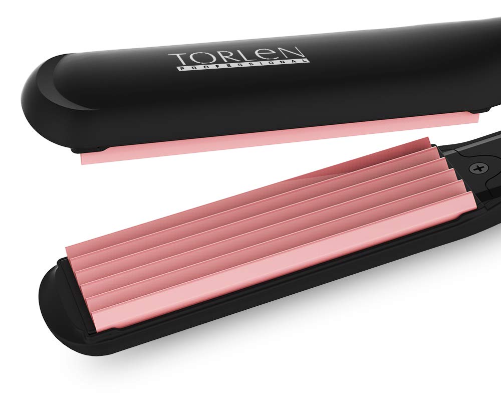 TORLEN PROFESSIONAL TOR 051 Rose Gold Ceramic Plates Hair Crimper | 120 to 230 Degree | Temperature Controller Styling Crimping Machine For Women - 3