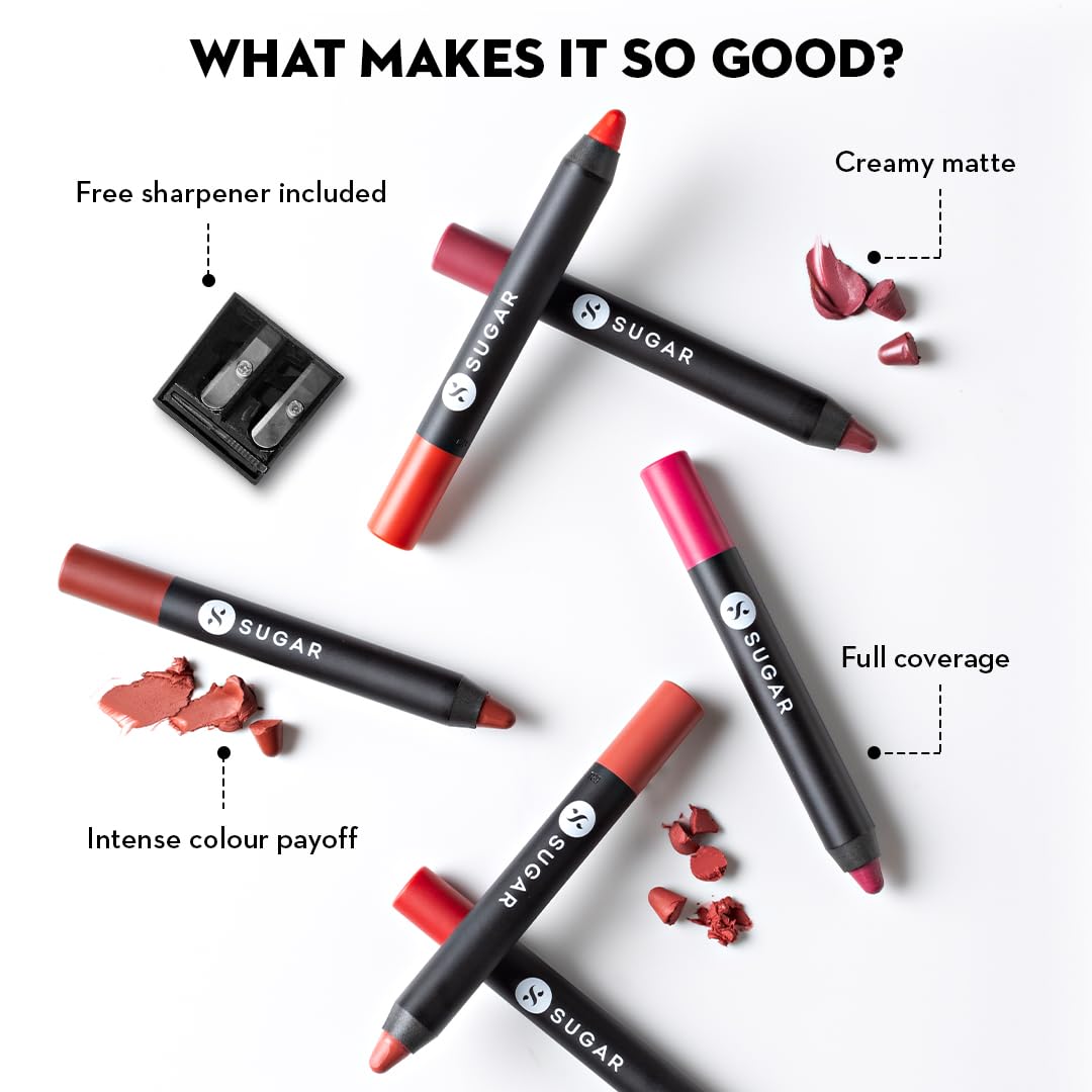 SUGAR Matte As Hell Crayon Lipstick (01 to 18) - 3