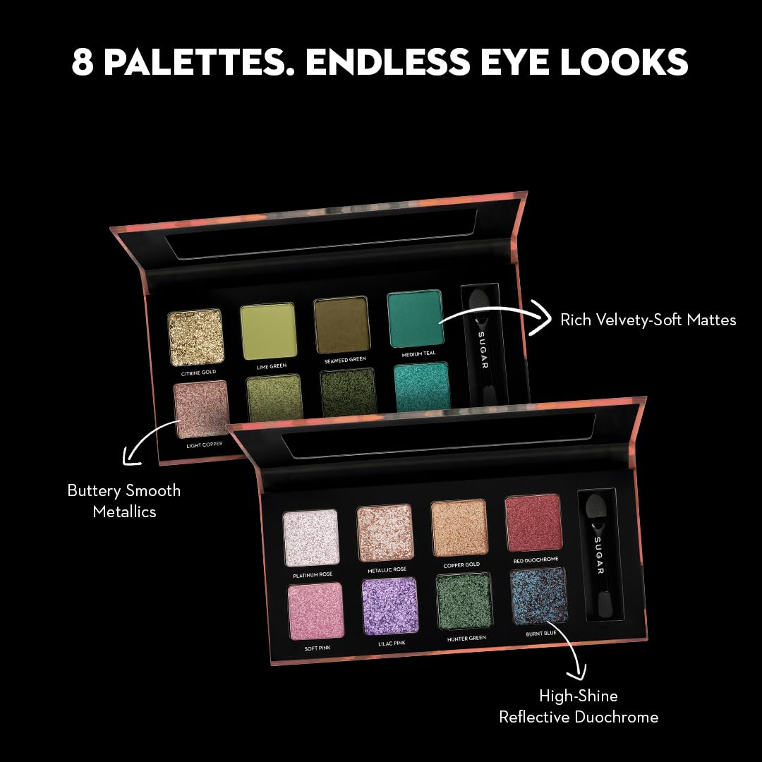 SUGAR Cosmetics Blend The Rules - Eyeshadow Palette 07 Ivy | PowderParaben-Free, Multicolor, Matte Finish - 6