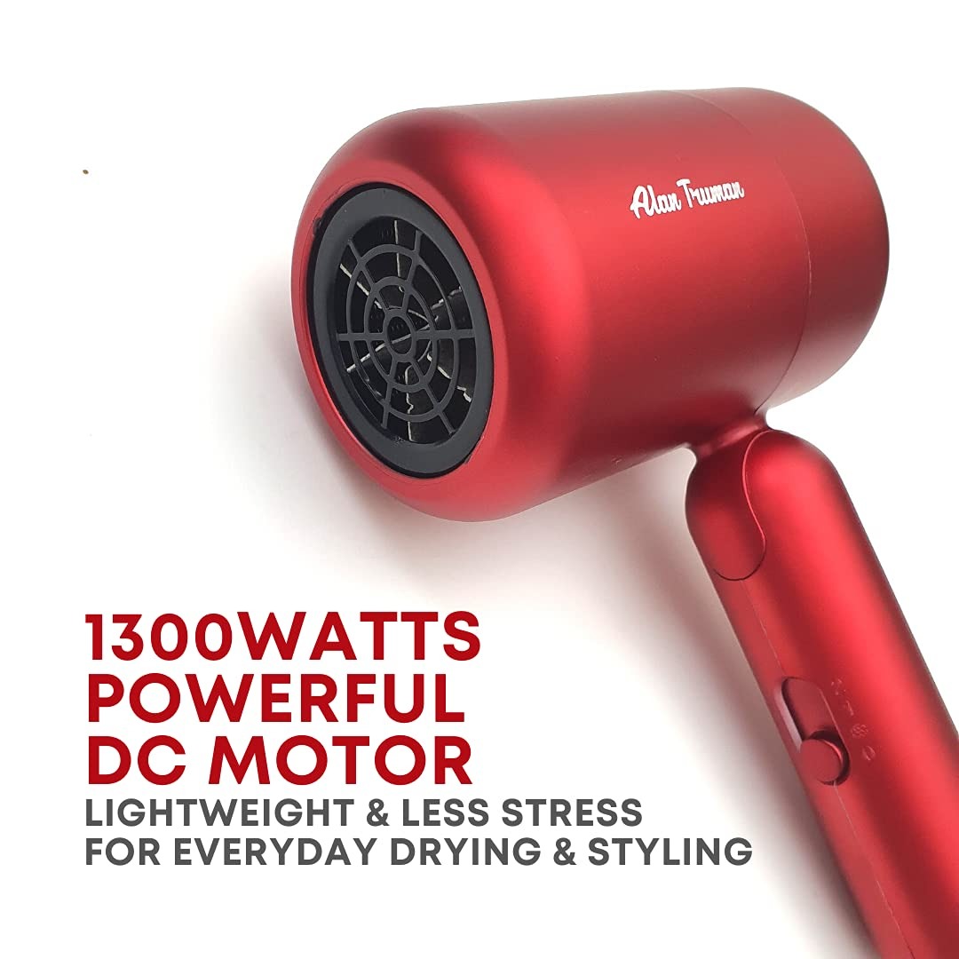 Alan Truman MO - 1300 Watts DC Motor Hair Dryer - Red - 4