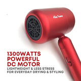 Alan Truman MO - 1300 Watts DC Motor Hair Dryer - Red - 4