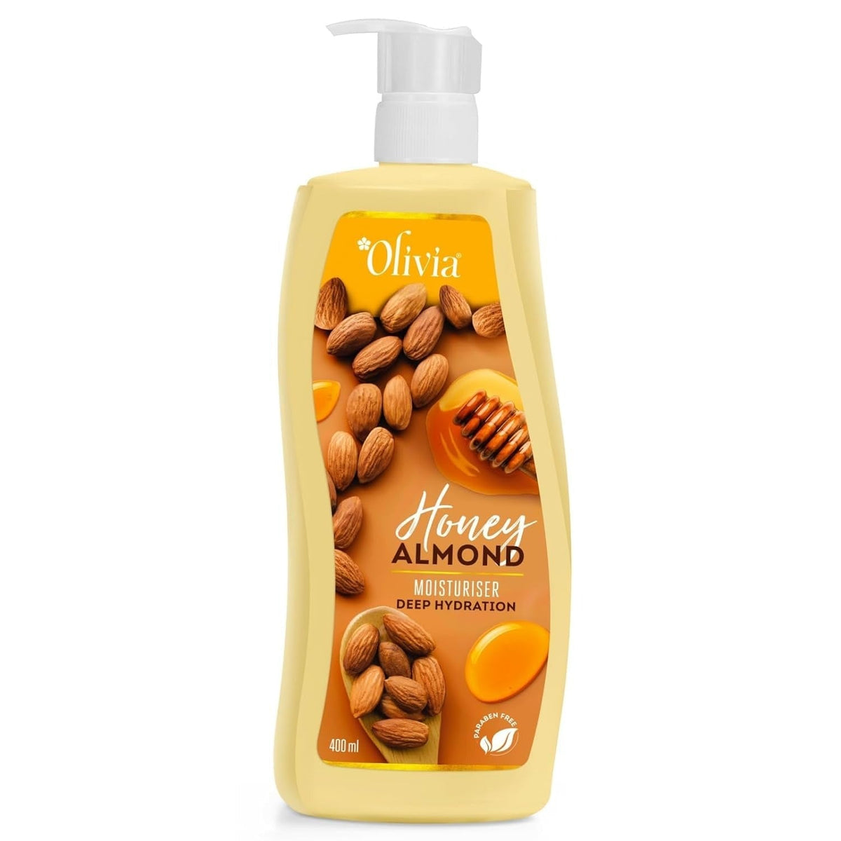 Olivia Honey Almond Deep Hydration Body Lotion | For Soft, Nourishing & Glowing Skin | 400ml - 1