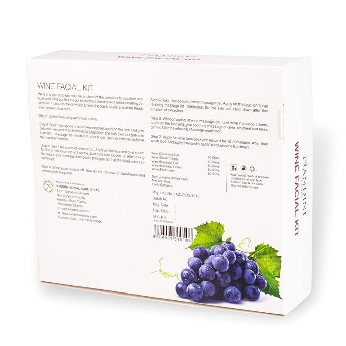 Nandini Herbal Wine Facial kit 260g - 4