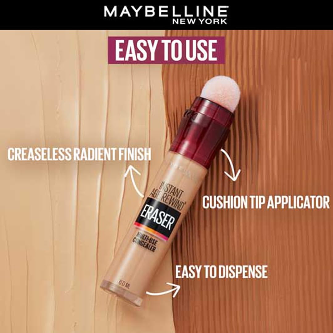 Maybelline New York Instant Age Rewind Eraser Multi-Use Concealer - Ivory (6ml) - 3