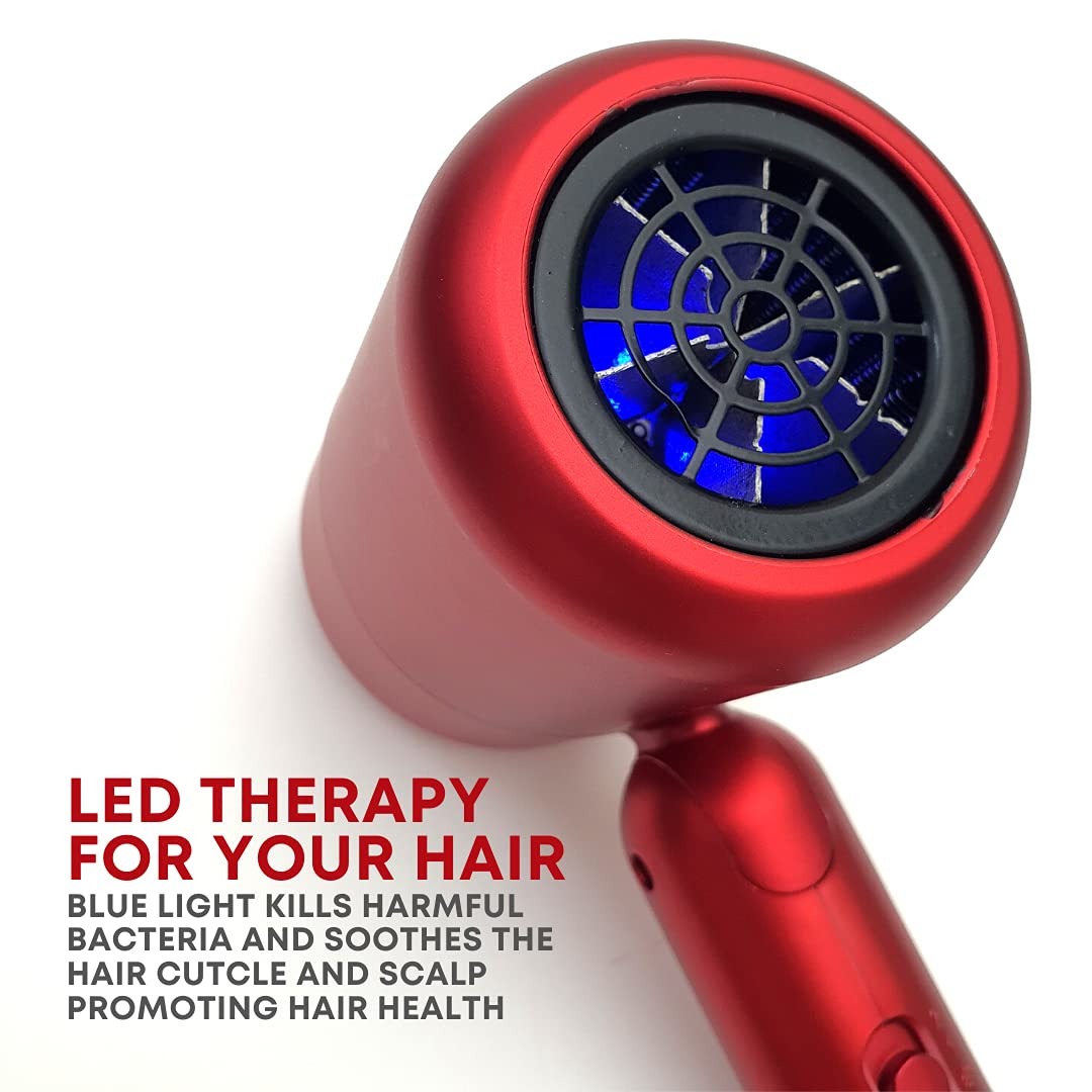 Alan Truman MO - 1300 Watts DC Motor Hair Dryer - Red - 6
