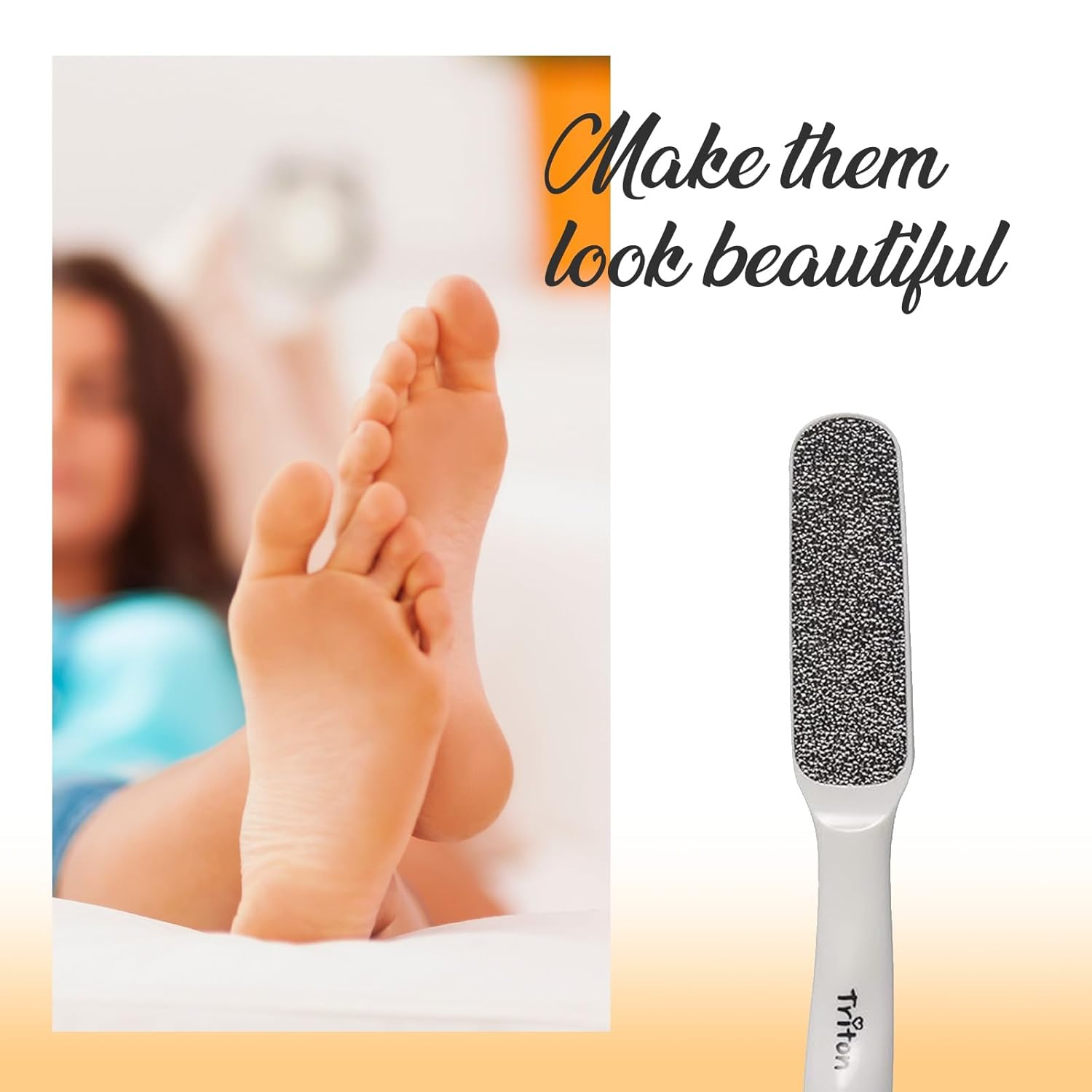 TRITON Professional Laser Cut Nickel Plate Foot Scraper for Smooth Feet - 4