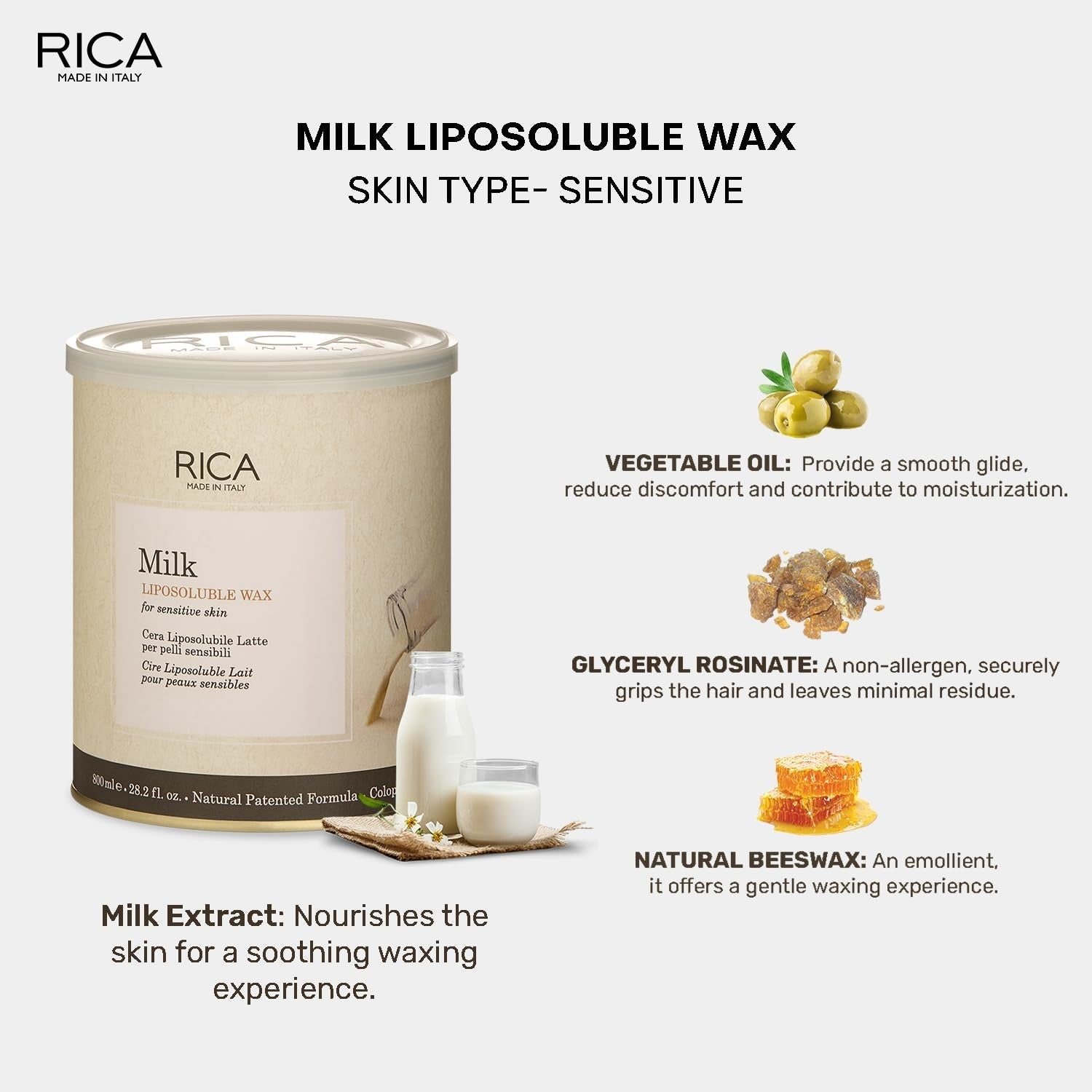 Rica Milk Liposoluble Wax for Sensitive Skin - 2