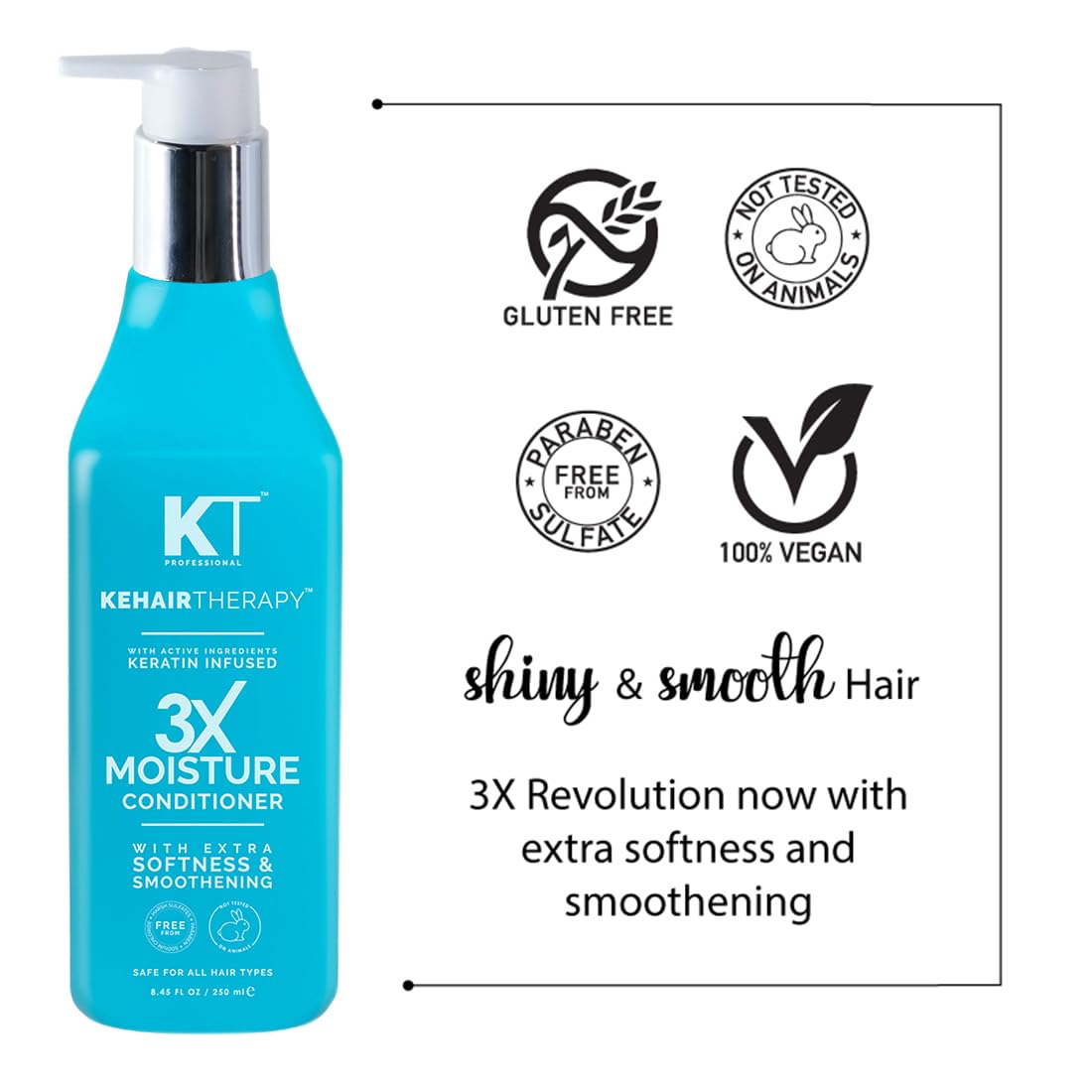 Kehairtherapy KT Professional 3X Moisture Conditioner 250 ml - 4