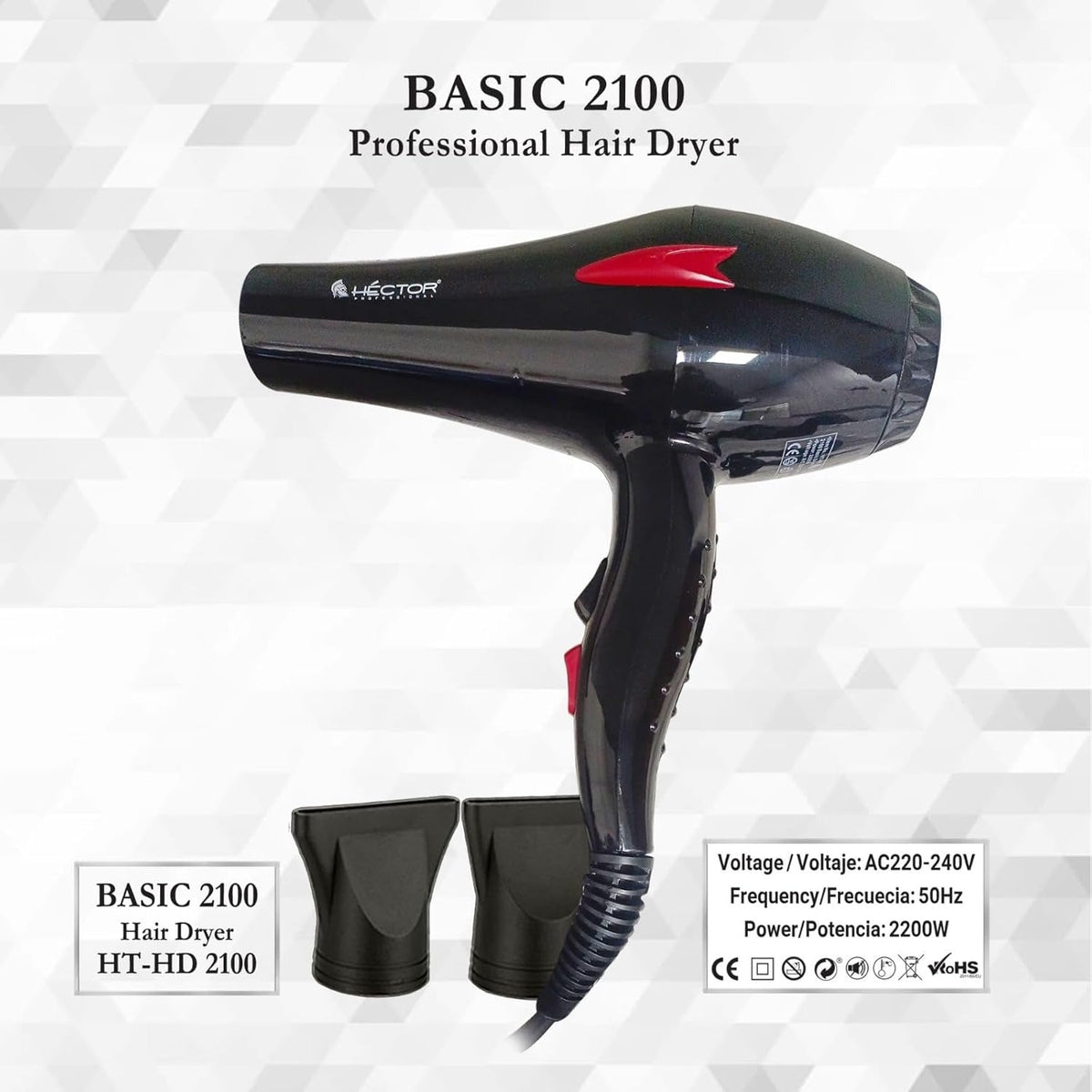 Hector Basic Hair Dryer | Compact & Efficient Hair Styling Tool - 5