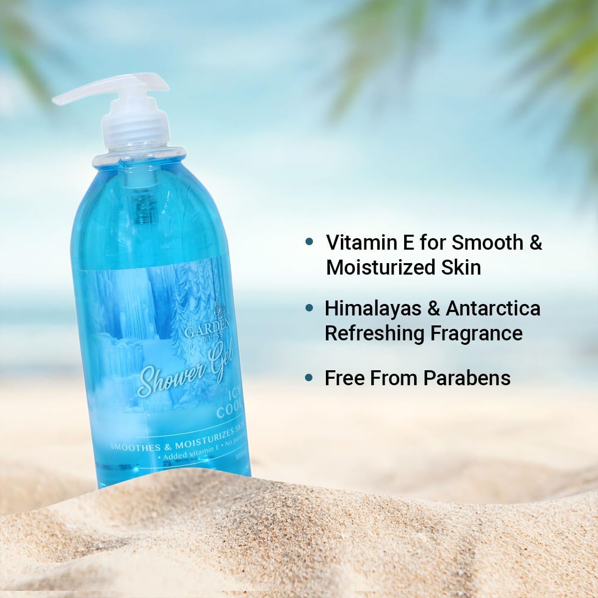 Garden Bliss Shower Gel - Moisturizing Body Wash 1000 ML (Icy Cool) - 3