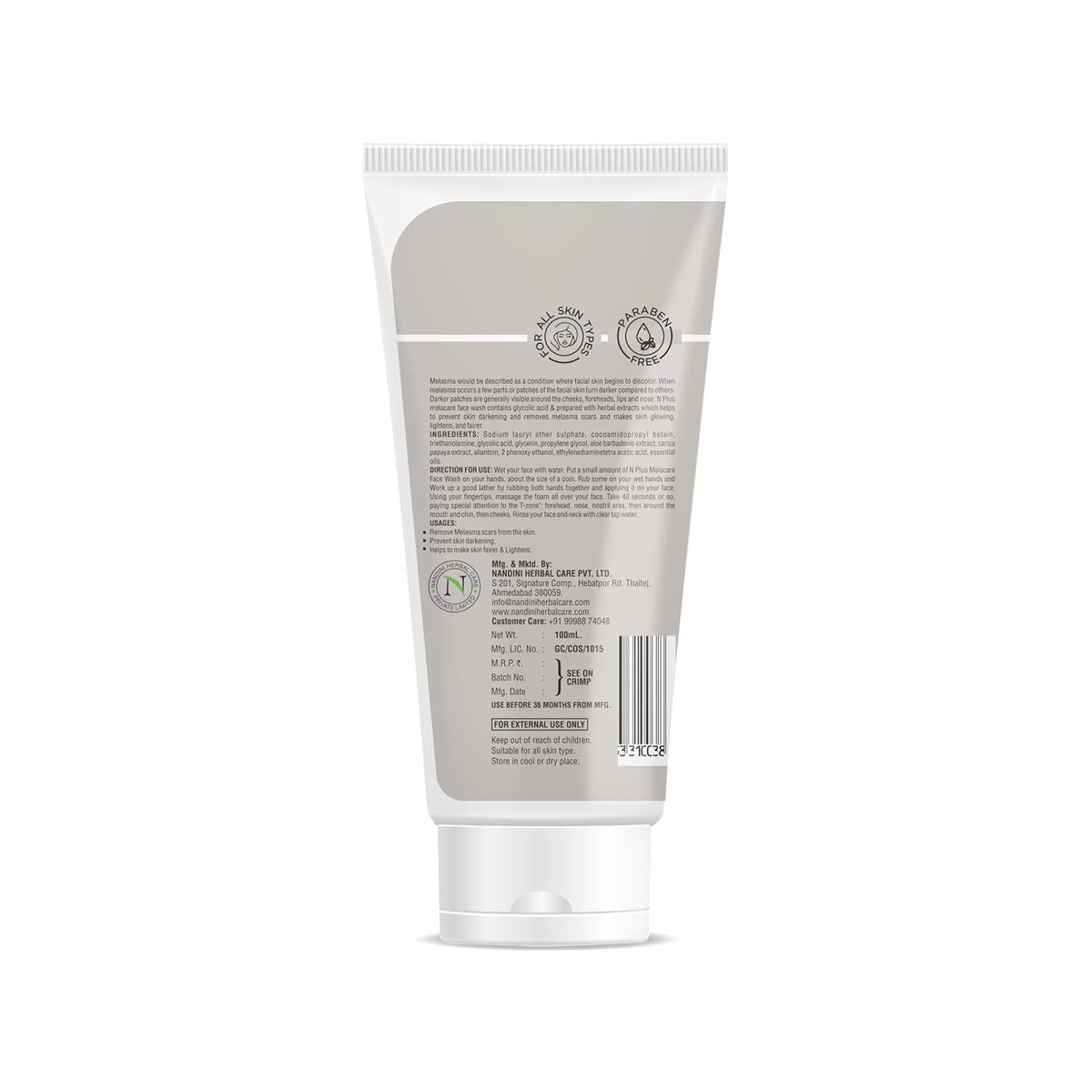 N Plus Professional Melacare Face Wash - 100ml - 3