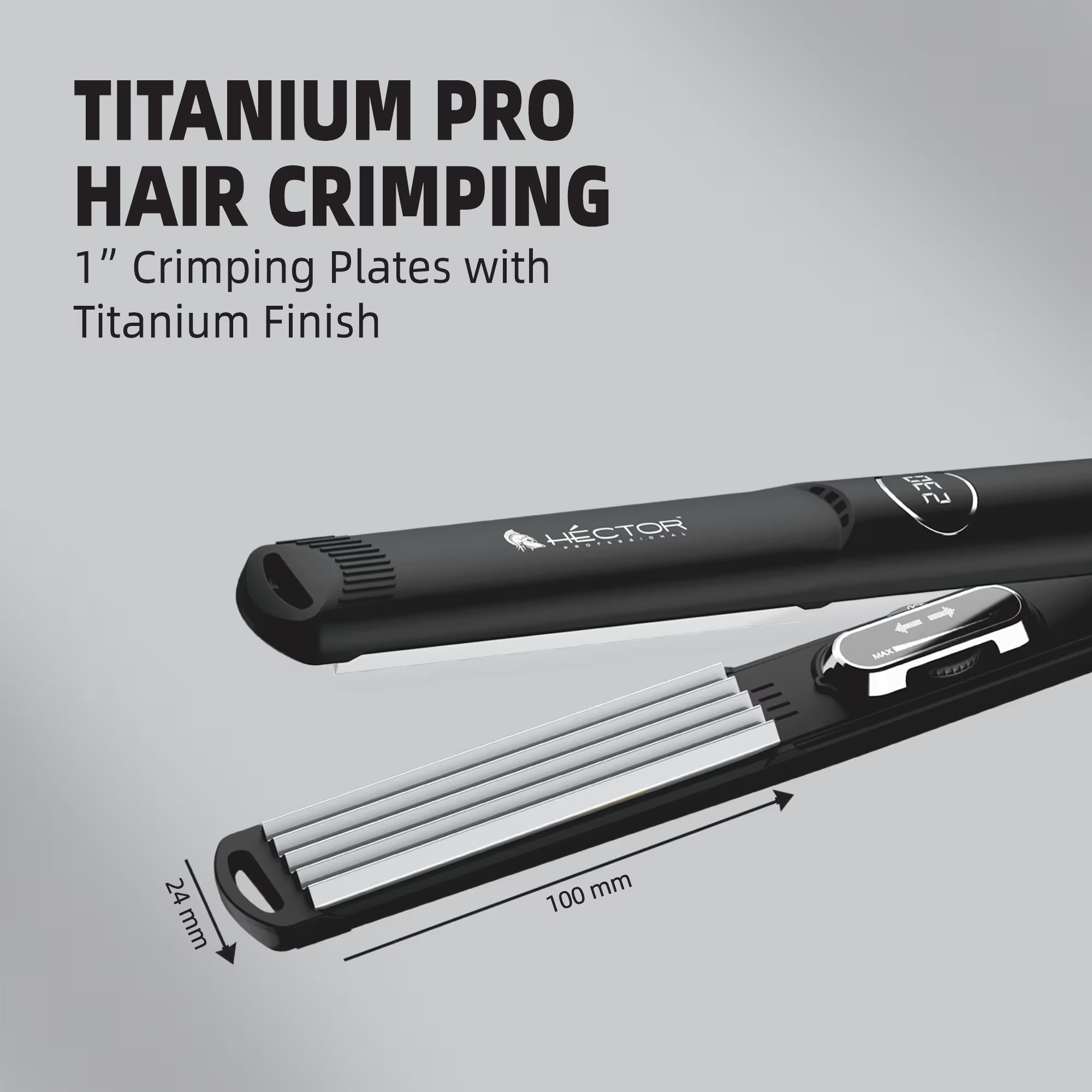 Hector Professional Titanium Pro Hair Crimper – 220g - 3